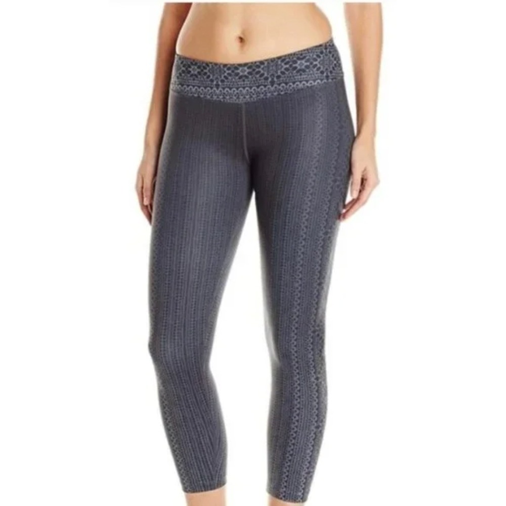 Prana Roxanne Leggings Black Limbo Mid Rise Capri Athletic Performance Size‎ XS